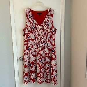 Orange and white floral dress from Banana Republic. Size 14.